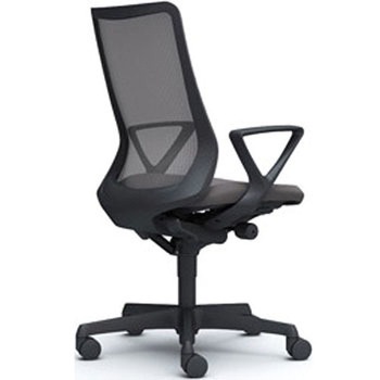 フルーエント 固定肘 背メッシュ ハイバック  ブラックボディ ハンガー無 ランバー無 ナイロンキャスター オカムラ(岡村製作所)