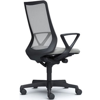 フルーエント 固定肘 背メッシュ ハイバック  ブラックボディ ハンガー無 ランバー無 ナイロンキャスター オカムラ(岡村製作所)