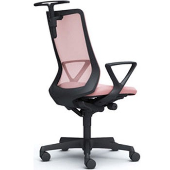 フルーエント 固定肘 背メッシュ ハイバック  ブラックボディ ハンガー付 ランバー無 ナイロンキャスター オカムラ(岡村製作所)