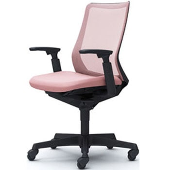 フルーエント 可動肘 背メッシュ ローバック ブラックボディ ハンガー無 ランバー無 ゴムキャスター オカムラ(岡村製作所)