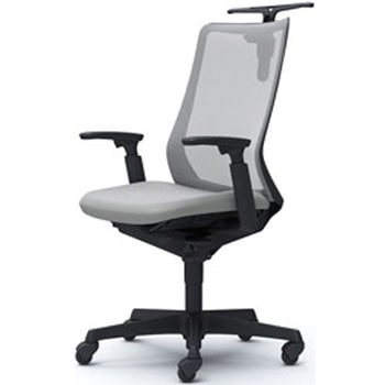 フルーエント 可動肘 背メッシュ ハイバック  ブラックボディ ハンガー付 ランバー無 ゴムキャスター オカムラ(岡村製作所)