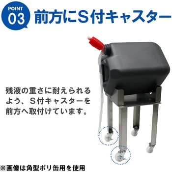ステンレス けいしゃ 液出すスタンド 角型ポリ缶(正角缶)用 エム・あい