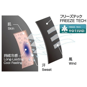 【FREEZE TECH】キシリトール加工 長袖Vネックインナー(ヨツギオリジナル) YO-800シリーズ ヨツギ
