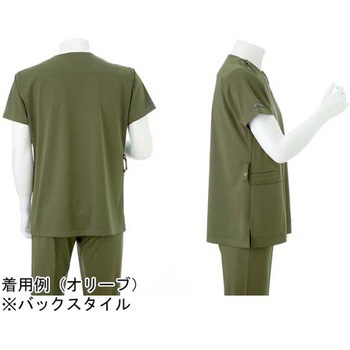 男子スクラブ オリーブ AY-5552シリーズ ナガイレーベン