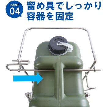 ステンレス缶スタンド 扁平缶用(20L) SKC-17 液体注入補助具 エム・あい
