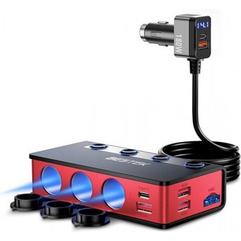 シガーソケット180W3連車載充電器 BESTEK