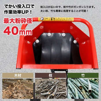 エンジン式粉砕機 粉砕径40mm ウッドチッパー SIS