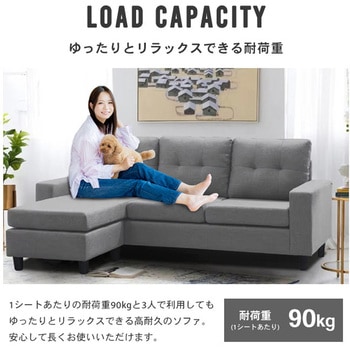 カウチソファ 3人掛け レイアウト自由 SIS