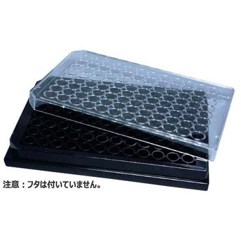 テストプレート 96well 平底 P.S製 クリアボトム ブラック 215003シリーズ Porvair