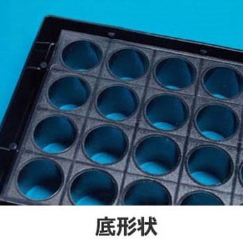 テストプレート 24well 平底 P.S製 フタ付 クリアボトム ブラック(cellculture用) 303012シリーズ Porvair