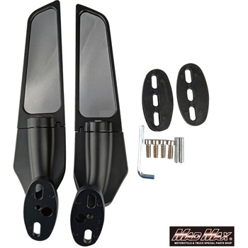 バイク用 アルミ製 カウリングミラー ブラック Mサイズ 左右セット MAD MAX(マッドマックス)