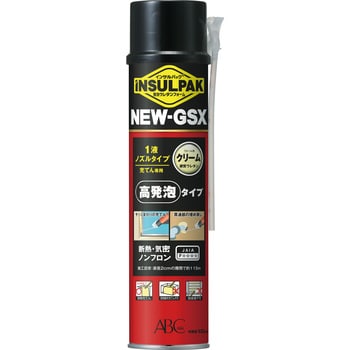 NGSX 簡易型発泡ウレタンフォーム 1液ノズルタイプ インサルパック NEW-GSX 630mL フォーム色：クリーム 1本 ABC商会  【通販モノタロウ】