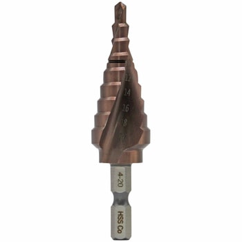 真速スパイラルステップドリル(タケノコドリル) ステンレス用9段 SUN UP