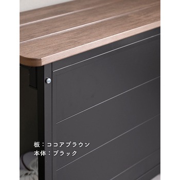 隠せるパネル付き 玄関収納 ベンチ YAMAZEN(山善)