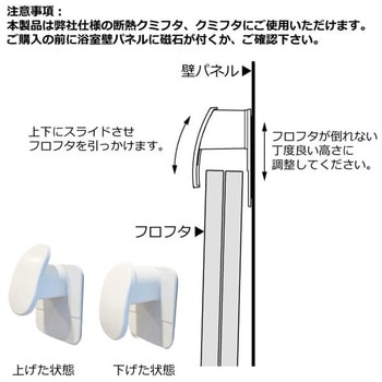 マグネットでつけるフロフタ収納フック ハウステック