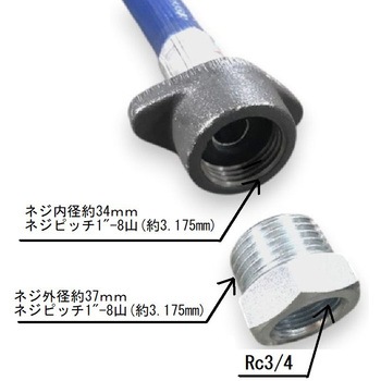 インガソール金具付 樹脂製エアーホース ノーブランド