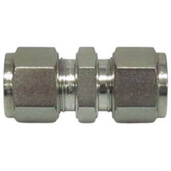 注文コード:61315689,61315698,61315707,61315716,61315725,61315741,61315750 SUS316Lステンレス製 ダブルフェルール式チューブ継手 フレヤードユニオン 群協製作所