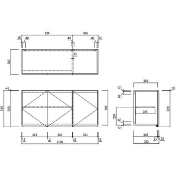 KLH 吊戸棚 間口1050mm アイオ産業