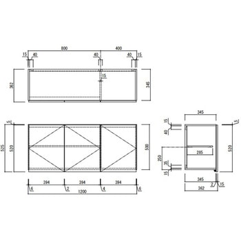 KLH 吊戸棚 間口1200mm アイオ産業