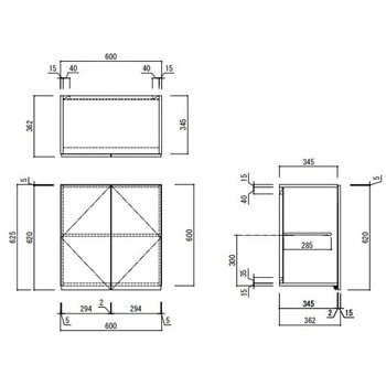 KLH 吊戸棚 間口600mm アイオ産業