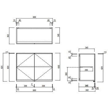 KLH 吊戸棚 間口800mm アイオ産業