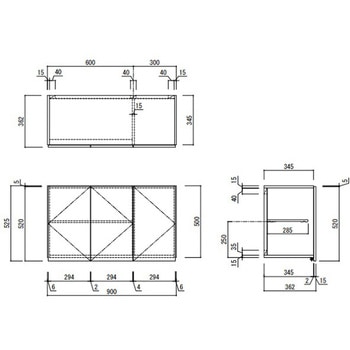 KLH 吊戸棚 間口900mm アイオ産業