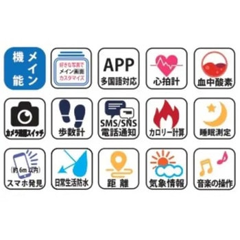 スマートウォッチHSシリーズ スクエア アリアス