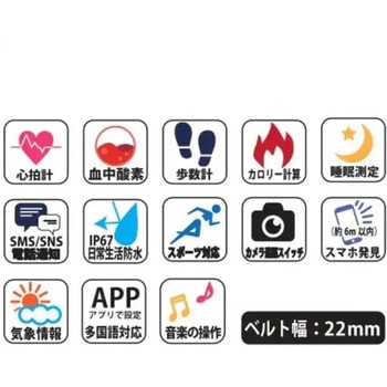 スマートウォッチHGシリーズスクエア アリアス