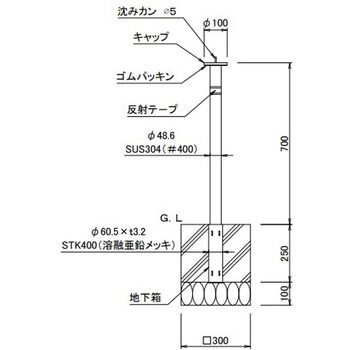 スペースガード F48型 取外式 フタなし キーなし TOEX(LIXIL)