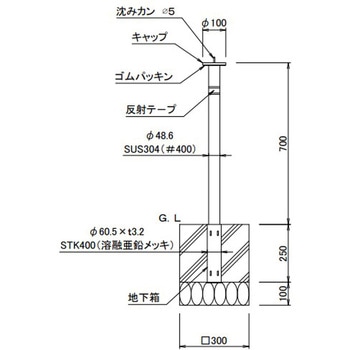 スペースガード F48型 取外式 フタなし キーなし TOEX(LIXIL)