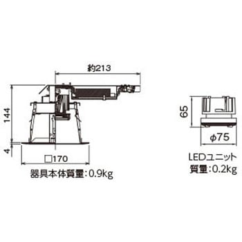 1500ユニット交換形DL角形 東芝ライテック