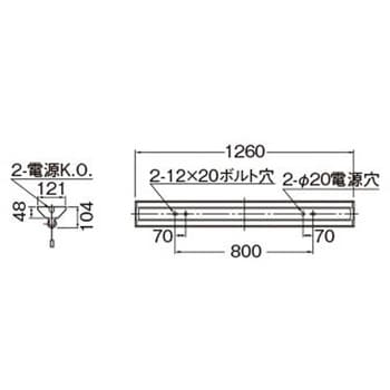 LDL40×1非常灯電池内蔵防湿防雨 東芝ライテック 天井直付型非常灯