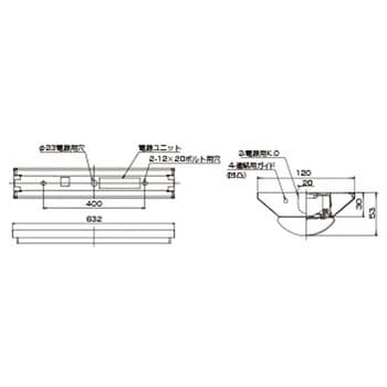 TENQOO直付20形W120非調光 東芝ライテック 一体型LED(逆富士) 【通販