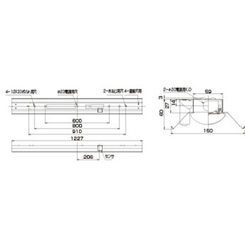 TENQOO直付40形反射笠センサ付 東芝ライテック