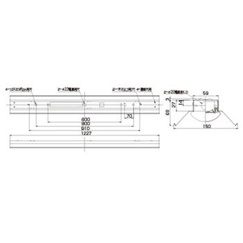 LEKT415694HW-LD9 TENQOO直付40形反射笠調光 1個 東芝ライテック