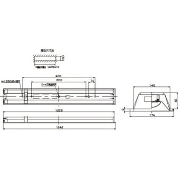 TENQOO埋込40形W150連結右 東芝ライテック