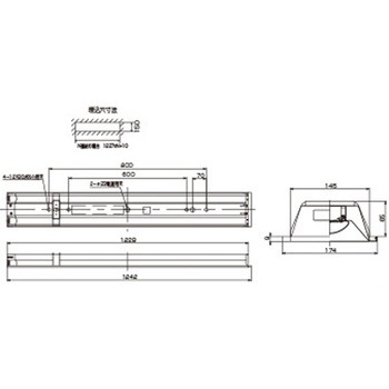 TENQOO埋込40形W150連結右 東芝ライテック