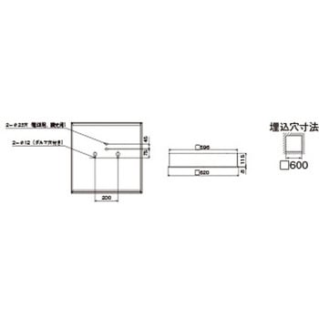 ベースライト□600深枠白 東芝ライテック
