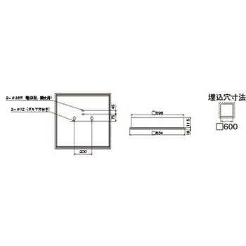 ベースライト□600和風格子 東芝ライテック