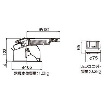 LEKD1033415WW-LD9 ユニット交換形DLウォールW 1個 東芝ライテック