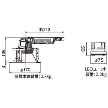 ユニット交換形DLグレアレス 東芝ライテック