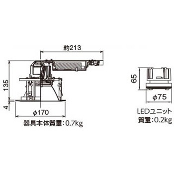 ユニット交換形DLグレアレス 東芝ライテック