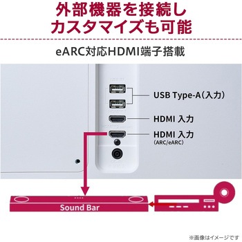 31.5インチ フルHDスマートモニター(1920x1080/IPS/HDMIx2/USBx2/スピーカー/チルト/ホワイトスタンド/3年保証) LG