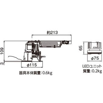 ユニット交換形DL銀色鏡面 東芝ライテック