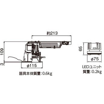 ユニット交換形DL銀色鏡面 東芝ライテック