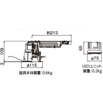 ユニット交換形DL銀色鏡面 東芝ライテック