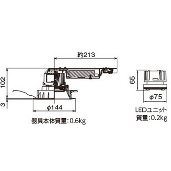 ユニット交換形DL銀色鏡面 東芝ライテック