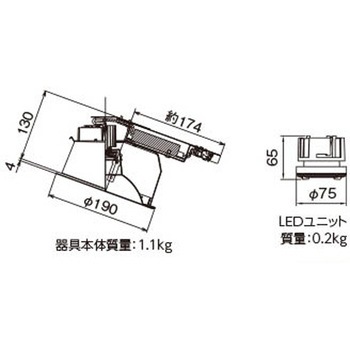 ユニット交換形DL傾斜天井 東芝ライテック