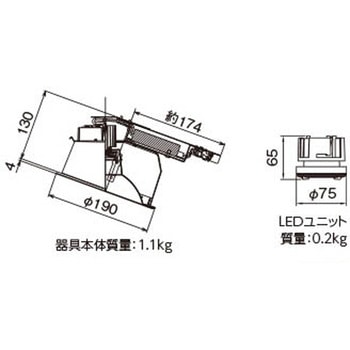 ユニット交換形DL傾斜天井 東芝ライテック