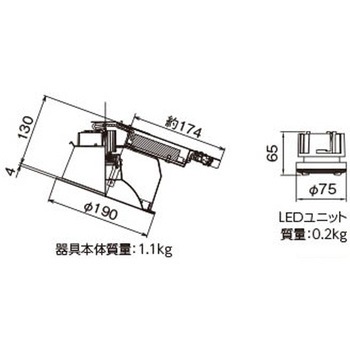 ユニット交換形DL傾斜天井 東芝ライテック